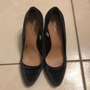 Velvet heels